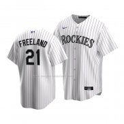 Maglia Baseball Bambino Colorado Rockies Kyle Freeland Replica Home 2020 Bianco