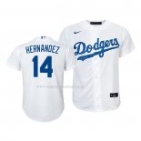 Maglia Baseball Bambino Los Angeles Dodgers Enrique Hernandez Replica Home 2020 Bianco