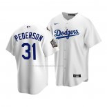 Maglia Baseball Bambino Los Angeles Dodgers Joc Pederson Home Replica 2020 Bianco
