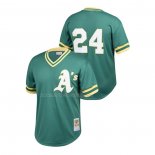 Maglia Baseball Bambino Oakland Athletics Rickey Henderson Cooperstown Collection Mesh Batting Practice Verde