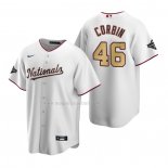 Maglia Baseball Bambino Washington Nationals Patrick Corbin 2020 Gold Program Replica Bianco