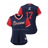 Maglia Baseball Donna Atlanta Braves Johan Camargo 2018 Llws Players Weekend Jc Blu