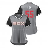 Maglia Baseball Donna Chicago White Sox Carlos Rodon 2018 Llws Players Weekend Los Grigio