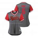Maglia Baseball Donna Cincinnati Reds Billy Hamilton 2018 Llws Players Weekend Bone Grigio