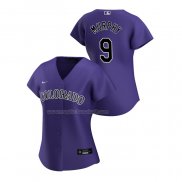 Maglia Baseball Donna Colorado Rockies Daniel Murphy Replica Alternato 2020 Viola