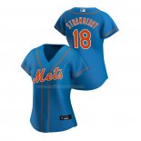Maglia Baseball Donna New York Mets Darryl Strawberry Replica Alternato 2020 Blu