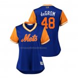 Maglia Baseball Donna New York Mets Jacob Degrom 2018 Llws Players Weekend Degrom Blu