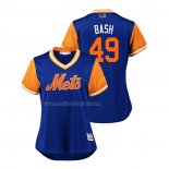 Maglia Baseball Donna New York Mets Tyler Bashlor 2018 Llws Players Weekend Bash Blu