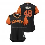 Maglia Baseball Donna San Francisco Giants Pablo Sandoval 2018 Llws Players Weekend Panda Nero