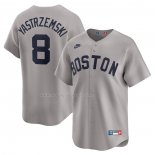 Maglia Baseball Uomo Boston Red Sox Carl Yastrzemski Throwback Cooperstown Collection Limited Grigio