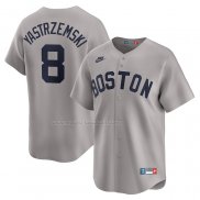 Maglia Baseball Uomo Boston Red Sox Carl Yastrzemski Throwback Cooperstown Collection Limited Grigio