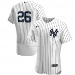 Maglia Baseball Uomo New York Yankees Dj Lemahieu Home Autentico Bianco