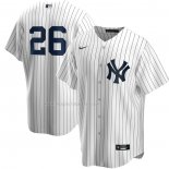 Maglia Baseball Uomo New York Yankees Dj Lemahieu Home Replica Bianco