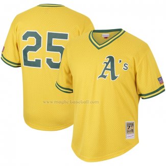 Maglia Baseball Uomo Oakland Athletics Mark Mcgwire Mitchell & Ness Cooperstown Collection Mesh Batting Practice Amarillo