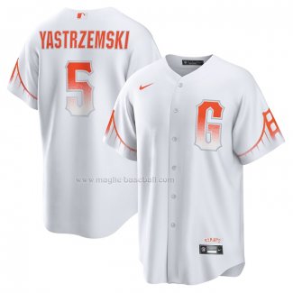 Maglia Baseball Uomo San Francisco Giants Mike Yastrzemski 2021 City Connect Replica Bianco