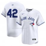 Maglia Baseball Uomo Toronto Blue Jays 2024 Jackie Robinson Day Home Limited Bianco