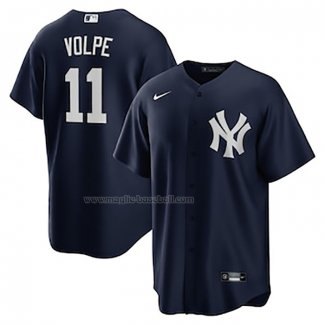 Maglia Baseball Uomo New York Yankees Anthony Volpe Big Tall Alternato Replica Nero