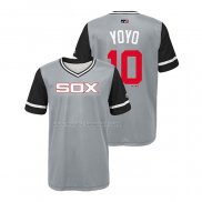 Maglia Baseball Bambino Chicago White Sox Yoan Moncada 2018 Llws Players Weekend Yoyo Grigio