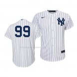 Maglia Baseball Bambino New York Yankees Aaron Judge Replica Home 2020 Bianco Blu