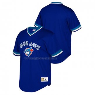 Maglia Baseball Bambino Toronto Blue Jays Cooperstown Collection Mesh Wordmark V-neck Blu