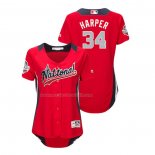Maglia Baseball Donna All Star 2018 Bryce Harper Home Run Derby National League Rosso