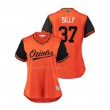 Maglia Baseball Donna Baltimore Orioles Dylan Bundy 2018 Llws Players Weekend Dilly Arancione