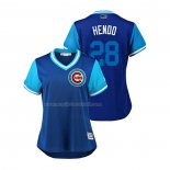 Maglia Baseball Donna Chicago Cubs Kyle Hendricks 2018 Llws Players Weekend Hendo Blu