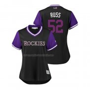 Maglia Baseball Donna Colorado Rockies Chris Rusin 2018 Llws Players Weekend Russ Nero