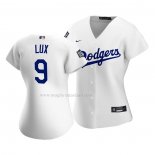 Maglia Baseball Donna Los Angeles Dodgers Gavin Lux Replica Home 2020 Bianco