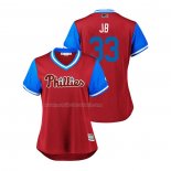 Maglia Baseball Donna Philadelphia Phillies Justin Bour 2018 Llws Players Weekend Jb Scarlet