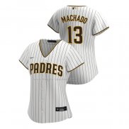 Maglia Baseball Donna San Diego Padres Manny Machado Replica Home 2020 Bianco