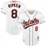Maglia Baseball Uomo Baltimore Orioles Cal Ripken Mitchell & Ness Home Autentico Bianco
