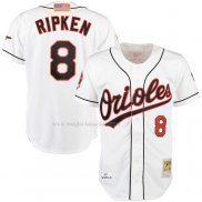 Maglia Baseball Uomo Baltimore Orioles Cal Ripken Mitchell & Ness Home Autentico Bianco