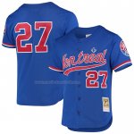 Maglia Baseball Uomo Montreal Expos Vladimir Guerrero Mitchell & Ness 1997 Cooperstown Collection Mesh Batting Practice Blu Maglia Baseball Uomo Montreal Expos Vladimir Guerrero Mitchell & Ness 1997 Cooperstown Collection Mesh Batting Practice Blu