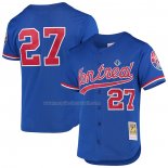 Maglia Baseball Uomo Montreal Expos Vladimir Guerrero Mitchell & Ness 1997 Cooperstown Collection Mesh Batting Practice Blu