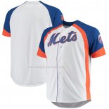 Maglia Baseball Uomo New York Mets Big & Tall Full Snap Bianco
