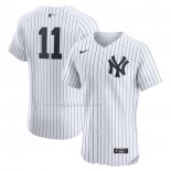Maglia Baseball Uomo New York Yankees Anthony Volpe Home Elite Bianco
