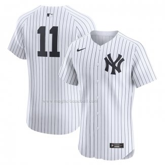 Maglia Baseball Uomo New York Yankees Anthony Volpe Home Elite Bianco