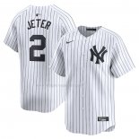 Maglia Baseball Uomo New York Yankees Derek Jeter Home Limited Bianco