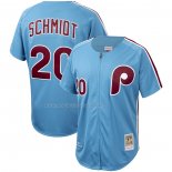 Maglia Baseball Uomo Philadelphia Phillies Mike Schmidt Mitchell & Ness Cooperstown Collection Autentico Blu