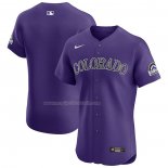 Maglia Baseball Uomo Colorado Rockies Alternato Home Elite Viola