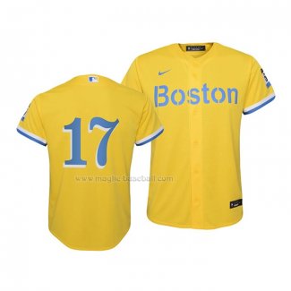 Maglia Baseball Bambino Boston Red Sox Nathan Eovaldi 2021 City Connect Replica Oro