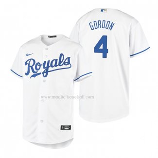 Maglia Baseball Bambino Kansas City Royals Alex Gordon Replica Home Bianco