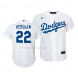 Maglia Baseball Bambino Los Angeles Dodgers Clayton Kershaw Replica Home 2020 Bianco