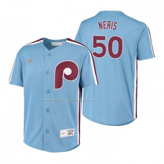 Maglia Baseball Bambino Philadelphia Phillies Hector Neris Cooperstown Collection Road Blu