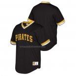 Maglia Baseball Bambino Pittsburgh Pirates Cooperstown Collection Mesh Wordmark V-neck Nero