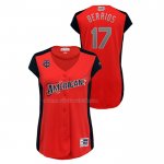 Maglia Baseball Donna All Star 2019 Minnesota Twins Jose Berrios Workout American League Rosso