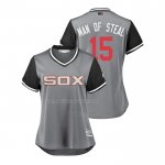 Maglia Baseball Donna Chicago White Sox Adam Engel 2018 Llws Players Weekend Man of Steal Grigio