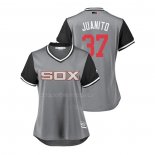 Maglia Baseball Donna Chicago White Sox Juan Minaya 2018 Llws Players Weekend Juanito Grigio