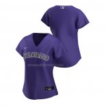 Maglia Baseball Donna Colorado Rockies Replica Alternato 2020 Viola